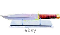 RBH CUSTOM KNIVES Large Fixed Blade SPORTSMAN Bowie UNUSED 14 KNIFE & Sheath