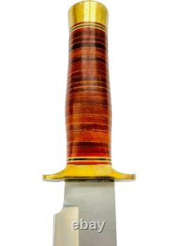 RBH CUSTOM KNIVES Large Fixed Blade SPORTSMAN Bowie UNUSED 14 KNIFE & Sheath
