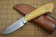 RED WATSON Drop Point Hunting Knife, Old Westinghouse Micarta, Leather Sheath