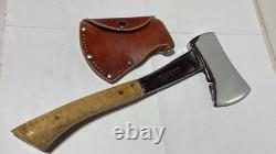 RESTOMOD Vintage Bridgeport Hatchet Camping Tool new sheath new handle inserts