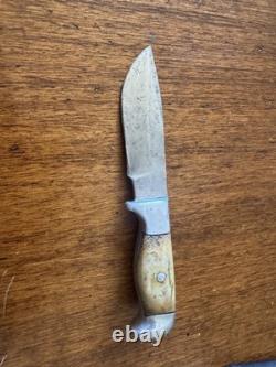 RH Ruana Bonner Montana Fixed Blade Knife, Steel, Bone Handle 3.5-4 blade
