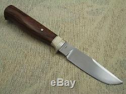 RICK NOWLAND Fixed Blade Hunting Knife, Custom Hunter, Bob Schrap Pigskin Sheath