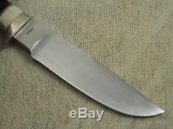 RICK NOWLAND Fixed Blade Hunting Knife, Custom Hunter, Bob Schrap Pigskin Sheath