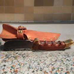 RIGID U. S. A R-7 Fixed Blade Skinner Rosewood Handles