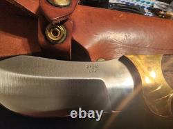 RIGID U. S. A R-7 Fixed Blade Skinner Rosewood Handles