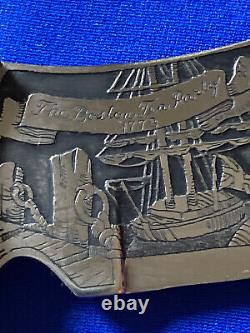 RIGID USA Shaw-Leibowitz Silver Etch The Boston Tea Party Commemorative Knife