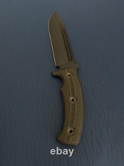 RMJ Tactical Combat Africa Knife Tungsten 7.5 80CRV2 Blade Dirty Olive G-10