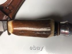 ROSTFREIL VINTAGE (carver antler) hunting knife SOLINGEN GERMANY (BEAUTIFUL)