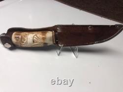 ROSTFREIL VINTAGE (carver antler) hunting knife SOLINGEN GERMANY (BEAUTIFUL)