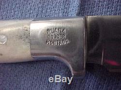 RUANA 6 BD DROP POINT SKINNER HUNTING KNIFE with SHEATH BONNER MONTANA HAND MADE