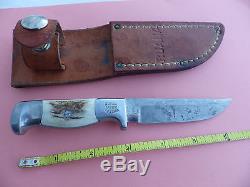 RUANA Bonner Montana Hunting Knife & Sheath US Custom Hand Made