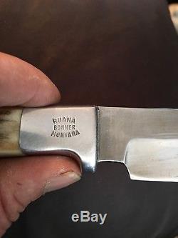 RUANA Bonner Montana Hunting Knife & Sheath US Hand Made
