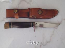 Ralph Bone Model G414 Custom Small Game Knife 5 Blade Rosewood/Johnson Sheath