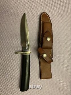 Randall Knife 5-5 Micarta Compass Plain Button Sheath Rough back Mid 80s