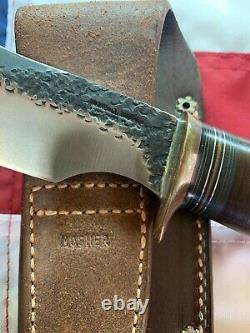 Randall Knives Hybrid Behring Made Rick Bowles Special, SS, Custom Stag Handle