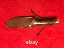 Randall Knives Model 11 Alaskan Skinner 5 blade with stacked leather handle