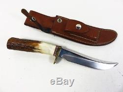 Randall Made Antler 6 Fixed Blade Hunting Knife & Leather Sheath HIL