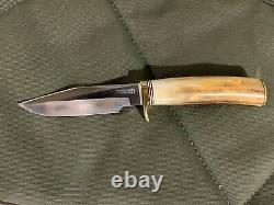 Randall Made Knife #5-4, Sambar Stag, Brass Butt Cap 1990's Vintage