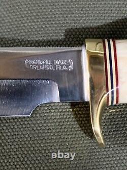 Randall Made Knife #5-4, Sambar Stag, Brass Butt Cap 1990's Vintage