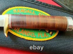 Randall Made Knives Model 4 Leather Stack Randall 7-5 Sheath & Zipper Pouch