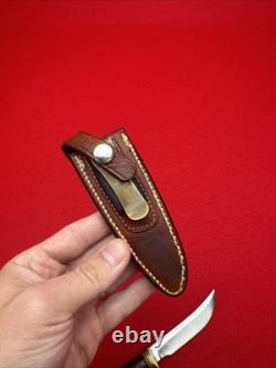 Randall Made Model 4-4.5 Small Game Skinner Knife With Leather Handle