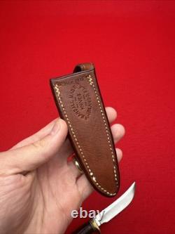 Randall Made Model 4-4.5 Small Game Skinner Knife With Leather Handle