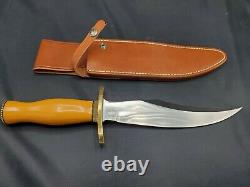 Randall Model #12 8 Large Custom Big Bear Bowie AGM Knife & Leather Scabbard