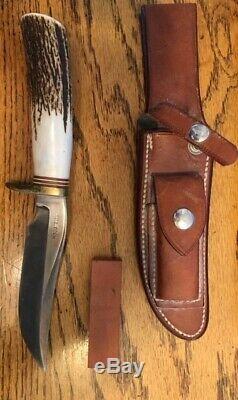Randall Model 26 Pathfinder hunting knife Stag handle drop point blade