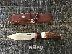 Randall knife Copper Companion Stag 5 stainless thumb notch factory sheath