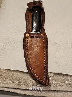 Rare 1930's Henry Sears & Co Hunting KNIFE withsheath. Made by Queen. NICE