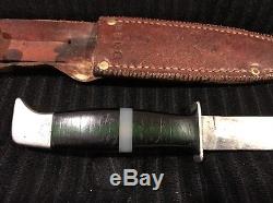 Rare 1940's BUCK Knife Fixed Blade Custom + Original Sheath decoy bait lure hunt