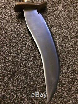 Rare American Mork Custom Stag Bowie Vintage Usa Hunting Knife /case