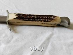 Rare Anton Wingen Jr Othello Kris Dagger Solingen Germany Stag Handle with Sheath