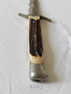 Rare Anton Wingen Jr Othello Kris Dagger Solingen Germany Stag Handle with Sheath