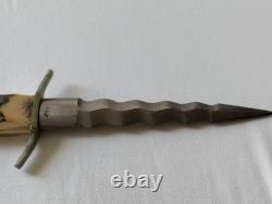 Rare Anton Wingen Jr Othello Kris Dagger Solingen Germany Stag Handle with Sheath