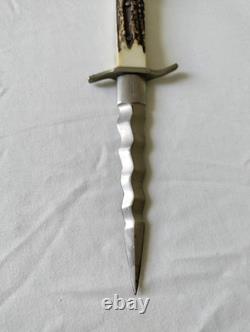 Rare Anton Wingen Jr Othello Kris Dagger Solingen Germany Stag Handle with Sheath