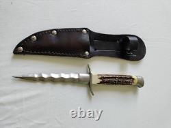 Rare Anton Wingen Jr Othello Kris Dagger Solingen Germany Stag Handle with Sheath