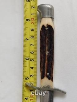 Rare Anton Wingen Jr Othello Kris Dagger Solingen Germany Stag Handle with Sheath
