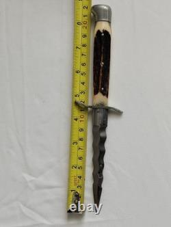 Rare Anton Wingen Jr Othello Kris Dagger Solingen Germany Stag Handle with Sheath