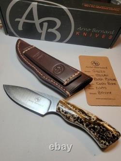 Rare Arno Bernard Kudu Bone Knife with Sheath Solingen Germany
