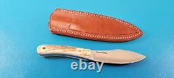 Rare Bark River Knives Limited Edition Nessmuk Stag Handle Knife + Sheath 9 OAL