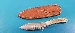 Rare Bark River Knives Limited Edition Nessmuk Stag Handle Knife + Sheath 9 OAL