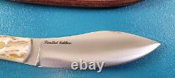 Rare Bark River Knives Limited Edition Nessmuk Stag Handle Knife + Sheath 9 OAL