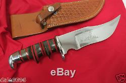 Rare Custom J. W. Baker Mirror Fixed Blade Hunting Knife & Sheath 11 Blade 7