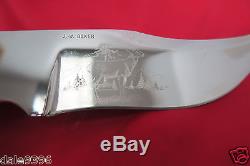 Rare Custom J. W. Baker Mirror Fixed Blade Hunting Knife & Sheath 11 Blade 7