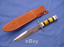 Rare Dave Griffin Model 1 Type 7 Fighting Knife and Johnson Leather Sheath