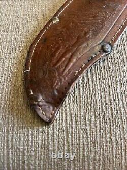 Rare, Edge Brand # 488, Sawtooth Spine, Stag, Solingen Germany, Orig. Sheath