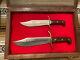 Rare James Bowie Western USA W49 W47 Bowie Knives Set WithSheaths/Case #009/250