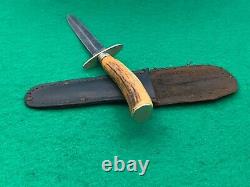 Rare Joseph Allen & Son's Stag Handled Dagger Knife100 Yrs. Vintage #5