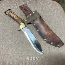 Rare, Linder-Messer Ranger Blade, Unused, Custom Crown Stag, Custom Sheath